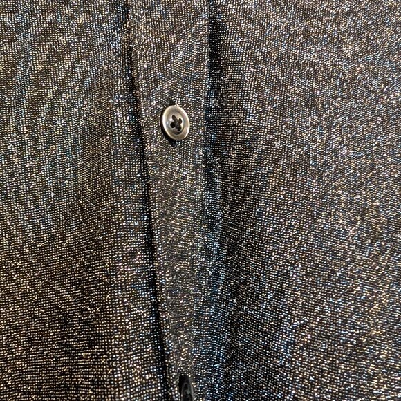 RW&CO Silver Metallic Long-Sleeve Blouse - Picture 4 of 5